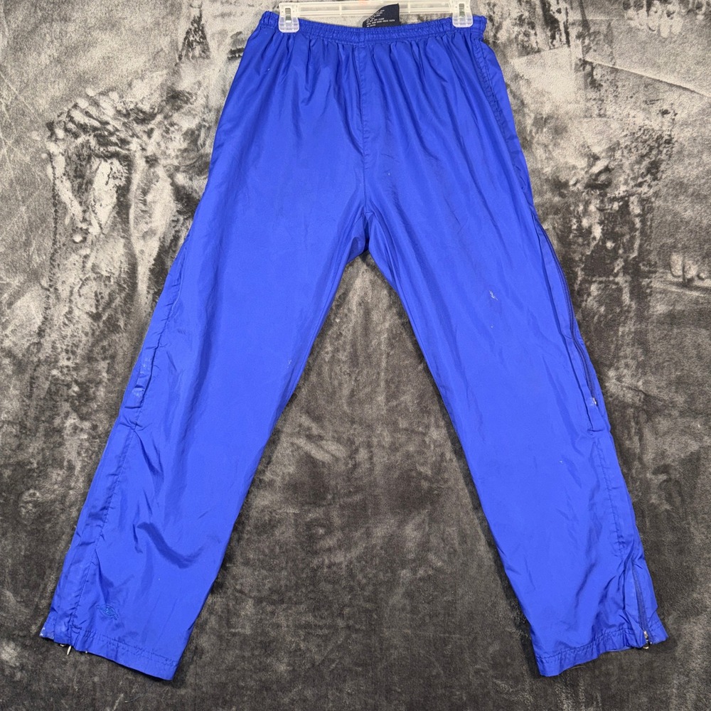 Charles River Apparel Royal Blue Track Pants Mens Small Zipper Leg Warm Up Pants